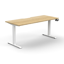 Open Slab End Workstation - Beech Melamine and Ironstone_x000D_
1200mm W x 600mm D x 730mm H_x000D_
E0 Rated Melamine Board - 25mm T Worksurface / 18mm T Underframe_x000D_
2 x 80mm Diameter Cable Entry Holes In Work Top Default Vendor