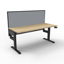 Open Slab End Workstation - Cherry Melamine and Ironstone_x000D_
1800mm W x 750mm D x 730mm H_x000D_
E0 Rated Melamine Board - 25mm T Worksurface / 18mm T Underframe_x000D_
2 x 80mm Diameter Cable Entry Holes In Work Top Default Vendor