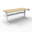Open Slab End Workstation - Beech Melamine and Ironstone_x000D_
1800mm W x 900mm D x 730mm H_x000D_
E0 Rated Melamine Board - 25mm T Worksurface / 18mm T Underframe_x000D_
2 x 80mm Diameter Cable Entry Holes In Work Top Default Vendor