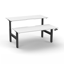 Open Slab End Hot Desk - Natural White Melamine and Ironstone_x000D_
900mm W x 600mm D x 730mm H_x000D_
E0 Rated Melamine Board - 25mm T Worksurface / 18mm T Underframe_x000D_
1 x 80mm Diameter Cable Entry Holes In Work Top Default Vendor