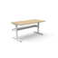 Deluxe Infinity Eternity Leg Desk & Return - 2 Piece Table Top_x000D_
Natural Oak Melamine and White Powder Coat | Workstation Size: 1800mm W x 750mm D With 50mm D Scallop Cutout To Rear | Return Size: 1100mm W x 600mm D | 25mm T E0 Worksurface | 60mm x 3 Default Vendor