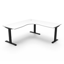 Eternity 6 Person Double Sided Workstation - With Screen_x000D_
Natural White Melamine and Black Powder Coat | E0 Enviroboard Top With 410mm W x 50mm D Scallop Cable Access | 4500mm W x 1530mm D x 1200mm H ( Overall ), 1500mm W x 750mm D x 730mm H Per Use Default Vendor