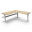 Eternity 6 Person Double Sided Workstation - With Screen_x000D_
Natural White Melamine and White Powder Coat | E0 Enviroboard Top With 410mm W x 50mm D Scallop Cable Access | 5400mm W x 1530mm D x 1200mm H ( Overall ), 1800mm W x 750mm D x 730mm H Per Use Default Vendor
