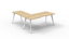 Eternity 1 Person Single Sided Workstation - No Screen_x000D_
Natural White Melamine and White Powder Coat | Worksurface with 410mm W x 50mm D Scallop Cable Access | 1500mm W x 750mm D x 730mm H ( Overall ), 1500mm W x 750mm D x 730mm H Per User | 60mm x Default Vendor