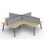 Eternity 1 Person Single Sided Workstation - No Screen_x000D_
Natural White Melamine and Black Powder Coat | Worksurface with 410mm W x 50mm D Scallop Cable Access | 1800mm W x 750mm D x 730mm H ( Overall ), 1800mm W x 750mm D x 730mm H Per User | 60mm x Default Vendor