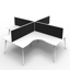 Eternity 2 Person Single Sided Workstation - No Screen_x000D_
Natural Oak Melamine and White Powder Coat | Worksurface with 410mm W x 50mm D Scallop Cable Access | 3000mm W x 750mm D x 730mm H ( Overall ), 1200mm W x 750mm D x 730mm H Per User | 60mm x 30 Default Vendor