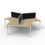 Eternity 4 Person Single Sided Workstation - No Screen_x000D_
Natural White Melamine and White Powder Coat | Worksurface with 410mm W x 50mm D Scallop Cable Access | 4800mm W x 750mm D x 730mm H ( Overall ), 1200mm W x 750mm D x 730mm H Per User | 60mm x Default Vendor