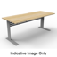 Eternity 4 Person Single Sided Workstation - No Screen_x000D_
Natural Oak Melamine and White Powder Coat | Worksurface with 410mm W x 50mm D Scallop Cable Access | 7200mm W x 750mm D x 730mm H ( Overall ), 1800mm W x 750mm D x 730mm H Per User | 60mm x 30 Default Vendor