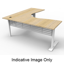 Eternity 5 Person Single Sided Workstation - No Screen_x000D_
Natural White Melamine and White Powder Coat | Worksurface with 410mm W x 50mm D Scallop Cable Access | 9000mm W x 750mm D x 730mm H ( Overall ), 1800mm W x 750mm D x 730mm H Per User | 60mm x Default Vendor