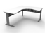 Eternity 1 Person Single Sided Workstation - With Screen_x000D_
Natural Oak Melamine and White Powder Coat | E0 Enviroboard Worksurface With 410mm W x 50mm D Scallop Cable Access | 1500mm W x 780mm D x 730mm H ( Overall ), 1200mm W x 750mm D x 730mm H Per Default Vendor