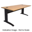 Eternity 1 Person Single Sided Workstation - With Screen_x000D_
Natural White Melamine and White Powder Coat | E0 Enviroboard Worksurface With 410mm W x 50mm D Scallop Cable Access | 1800mm W x 780mm D x 730mm H ( Overall ), 1200mm W x 750mm D x 730mm H P Default Vendor