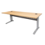 Eternity 2 Person Single Sided Workstation - With Screen_x000D_
Natural Oak Melamine and Black Powder Coat | E0 Enviroboard Worksurface With 410mm W x 50mm D Scallop Cable Access | 3000mm W x 780mm D x 730mm H ( Overall ), 1200mm W x 750mm D x 730mm H Per Default Vendor