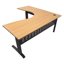 Eternity 3 Person Single Sided Workstation - With Screen_x000D_
Natural Oak Melamine and Black Powder Coat | E0 Enviroboard Worksurface With 410mm W x 50mm D Scallop Cable Access | 3600mm W x 780mm D x 730mm H ( Overall ), 1200mm W x 750mm D x 730mm H Per Default Vendor