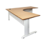 Eternity 3 Person Single Sided Workstation - With Screen_x000D_
Natural Oak Melamine and Black Powder Coat | E0 Enviroboard Worksurface With 410mm W x 50mm D Scallop Cable Access | 3600mm W x 780mm D x 730mm H ( Overall ), 1200mm W x 750mm D x 730mm H Per Default Vendor