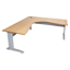 Eternity 3 Person Single Sided Workstation - With Screen_x000D_
Natural White Melamine and White Powder Coat | E0 Enviroboard Worksurface With 410mm W x 50mm D Scallop Cable Access | 4500mm W x 780mm D x 730mm H ( Overall ), 1200mm W x 750mm D x 730mm H P Default Vendor