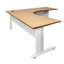 Eternity 3 Person Single Sided Workstation - With Screen_x000D_
Natural Oak Melamine and Black Powder Coat | E0 Enviroboard Worksurface With 410mm W x 50mm D Scallop Cable Access | 5400mm W x 780mm D x 730mm H ( Overall ), 1200mm W x 750mm D x 730mm H Per Default Vendor