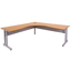 Eternity 5 Person Single Sided Workstation - With Screen_x000D_
Natural Oak Melamine and Black Powder Coat | E0 Enviroboard Worksurface With 410mm W x 50mm D Scallop Cable Access | 9000mm W x 780mm D x 730mm H ( Overall ), 1200mm W x 750mm D x 730mm H Per Default Vendor