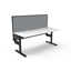Deluxe Eternity 3 Person 120 Degree Workstation - No Screen - Natural White Melamine and Black Powder Coat | E0 Enviroboard Melamine Worksurface With 1 x 80mm Diameter Cable Entry Hole | 2866mm W x 2480mm D x 730mm H (Overall) | 1205mm W x 1205mm D x 730m Default Vendor