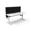 Deluxe Eternity 3 Person 120 Degree Workstation - No Screen - Natural White Melamine and White Powder Coat | E0 Enviroboard Melamine Worksurface With 1 x 80mm Diameter Cable Entry Hole | 2866mm W x 2480mm D x 730mm H (Overall) | 1205mm W x 1205mm D x 730m Default Vendor