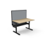 Deluxe Eternity 3 Person 120 Degree Workstation - With Screen - Natural Oak Melamine and Black Powder Coat | E0 Enviroboard Melamine Worksurface With 1 x 80mm Diameter Cable Entry Hole_x000D_
2866mm W x 2480mm D x 1200mm H (Overall) | 1205mm W x 1205mm D Default Vendor