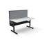 Deluxe Infinity Loop leg 3 Person 120 Degree Workstation - No Screen_x000D_
Natural White Melamine and Black Powder Coat_x000D_
E0 Enviroboard Melamine Worksurface With 1 x 80mm Diameter Cable Entry Hole_x000D_
2866mm W x 2480mm D x 730mm H (Overall) | 12 Default Vendor