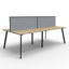 Deluxe Rapid Infinity 1 Person Single Sided Corner Workstation_x000D_
Natural Oak Melamine and Black Powder Coat | Worksurface With 80mm Diameter Cable Entry Hole | 1500mm W x 1500mm W x 750mm D x 730mm H_x000D_
60mm x 45mm Bevelled Edge Loop Leg Underfra Default Vendor