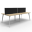 Deluxe Rapid Infinity 1 Person Single Sided Corner Workstation_x000D_
Natural Oak Melamine and White Powder Coat | Worksurface With 80mm Diameter Cable Entry Hole | 1500mm W x 1500mm W x 750mm D x 730mm H_x000D_
60mm x 45mm Bevelled Edge Loop Leg Underfra Default Vendor