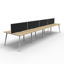 Deluxe Rapid Infinity 4 Person Corner Workstation POD With Screens_x000D_
Natural Oak Melamine and Black Powder Coat | Worksurface With 80mm Diameter Cable hole, 3630mm W x 3630mm D x 1200mm H ( Overall ), 1800mm x 1800mm x 750mm D x 730mm H Per User | 60 Default Vendor