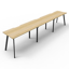 Deluxe Rapid Infinity 10 Person Double Sided Workstation - No Screen_x000D_
Natural Oak Melamine and White Powder Coat | Worksurface With 410mm W x 50mm D Scallop Cable Access | 6000mm W x 1530mm D x 730mm H (Overall), 1200mm W x 750mm D x 730mm H (Per Us Default Vendor
