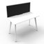 Deluxe Rapid Infinity 10 Person Double Sided Workstation - No Screen_x000D_
Natural White Melamine and White Powder Coat | Worksurface With 410mm W x 50mm D Scallop Cable Access | 6000mm W x 1530mm D x 730mm H (Overall), 1200mm W x 750mm D x 730mm H (Per Default Vendor