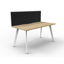 Deluxe Rapid Infinity 10 Person Double Sided Workstation - No Screen_x000D_
Natural White Melamine and Black Powder Coat | Worksurface With 410mm W x 50mm D Scallop Cable Access | 7500mm W x 1530mm D x 730mm H (Overall), 1500mm W x 750mm D x 730mm H (Per Default Vendor