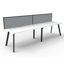 Deluxe Rapid Infinity 10 Person Double Sided Workstation - No Screen_x000D_
Natural White Melamine and White Powder Coat | Worksurface With 410mm W x 50mm D Scallop Cable Access | 9000mm W x 1530mm D x 730mm H (Overall), 1800mm W x 750mm D x 730mm H (Per Default Vendor
