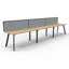Deluxe Rapid Infinity 2 Person Double Sided Workstation - No Screen_x000D_
Natural White Melamine and White Powder Coat | Worksurface With 410mm W x 50mm D Scallop Cable Access | 1800mm W x 1530mm D x 730mm H (Overall), 1800mm W x 750mm D x 730mm H (Per U Default Vendor