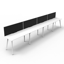 Deluxe Rapid Infinity 6 Person Double Sided Workstation - No Screen_x000D_
Natural White Melamine and Black Powder Coat | Worksurface With 410mm W x 50mm D Scallop Cable Access | 5400mm W x 1530mm D x 730mm H (Overall), 1800mm W x 750mm D x 730mm H (Per U Default Vendor