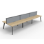 Deluxe Infinity Loop Leg Desk & Return - 2 Piece Table Top_x000D_
Natural White Melamine and Black Powder Coat | Workstation Size: 1800mm W x 750mm D With 50mm D Scallop Cutout To Rear | Return Size: 1100mm W x 600mm D_x000D_
25mm T E0 Worksurface | 60mm Default Vendor