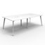 Deluxe Rapid Infinity 10 Person Double Sided Workstation - With Screen_x000D_
Natural Oak Melamine and White Powder Coat | Worksurface With 410mm W x 50mm D Scallop Cable Access | 7500mm W x 1530mm D x 1200mm H ( Overall ), 1500mm W x 750mm D x 730mm H (P Default Vendor