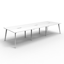 Deluxe Rapid Infinity 10 Person Double Sided Workstation - With Screen_x000D_
Natural White Melamine and White Powder Coat | Worksurface With 410mm W x 50mm D Scallop Cable Access | 9000mm W x 1530mm D x 1200mm H ( Overall ), 1800mm W x 750mm D x 730mm H Default Vendor
