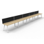 Deluxe Rapid Infinity 2 Person Double Sided Workstation - With Screen_x000D_
Natural Oak Melamine and Black Powder Coat | Worksurface With 410mm W x 50mm D Scallop Cable Access | 1200mm W x 1530mm D x 1200mm H (Overall), 1200mm W x 750mm D x 730mm H (Per Default Vendor