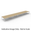 Deluxe Rapid Infinity 1 Person Single Sided Workstation - No Screen_x000D_
Natural Oak Melamine and Black Powder Coat | Worksurface With 410mm W x 50mm D Scallop Cable Access | 1200mm W x 750mm D x 730mm H (Overall), 1200mm W x 750mm D x 730mm H (Per User Default Vendor