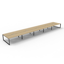 Deluxe Rapid Infinity 1 Person Single Sided Workstation - No Screen_x000D_
Natural Oak Melamine and White Powder Coat | Worksurface With 410mm W x 50mm D Scallop Cable Access | 1200mm W x 750mm D x 730mm H (Overall), 1200mm W x 750mm D x 730mm H (Per User Default Vendor