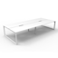 Deluxe Rapid Infinity 1 Person Single Sided Workstation - No Screen_x000D_
Natural White Melamine and Black Powder Coat | Worksurface With 410mm W x 50mm D Scallop Cable Access | 1200mm W x 750mm D x 730mm H (Overall), 1200mm W x 750mm D x 730mm H (Per Us Default Vendor