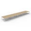 Deluxe Rapid Infinity 1 Person Single Sided Workstation - No Screen_x000D_
Natural Oak Melamine and White Powder Coat | Worksurface With 410mm W x 50mm D Scallop Cable Access | 1500mm W x 750mm D x 730mm H (Overall), 1500mm W x 750mm D x 730mm H (Per User Default Vendor