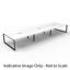Deluxe Rapid Infinity 1 Person Single Sided Workstation - No Screen_x000D_
Natural White Melamine and Black Powder Coat | Worksurface With 410mm W x 50mm D Scallop Cable Access | 1500mm W x 750mm D x 730mm H (Overall), 1500mm W x 750mm D x 730mm H (Per Us Default Vendor