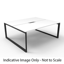 Deluxe Rapid Infinity 4 Person Single Sided Workstation - No Screen_x000D_
Natural Oak Melamine and White Powder Coat | Worksurface With 410mm W x 50mm D Scallop Cable Access | 7200mm W x 750mm D x 730mm H (Overall), 1800mm W x 750mm D x 730mm H (Per User Default Vendor
