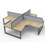 Deluxe Rapid Infinity 1 Person Single Sided Workstation - With Screen_x000D_
Natural White Melamine and White Powder Coat | Worksurface With 410mm W x 50mm D Scallop Cable Access | 1200mm W x 780mm D x 730mm H (Overall), 1200mm W x 750mm D x 730mm H (Per Default Vendor