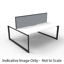 Deluxe Rapid Infinity 1 Person Single Sided Workstation - With Screen_x000D_
Natural Oak Melamine and White Powder Coat | Worksurface With 410mm W x 50mm D Scallop Cable Access | 1500mm W x 780mm D x 730mm H (Overall), 1500mm W x 750mm D x 730mm H (Per Us Default Vendor