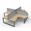 Deluxe Rapid Infinity 1 Person Single Sided Workstation - With Screen_x000D_
Natural White Melamine and White Powder Coat | Worksurface With 410mm W x 50mm D Scallop Cable Access | 1500mm W x 780mm D x 730mm H (Overall), 1500mm W x 750mm D x 730mm H (Per Default Vendor