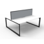 Deluxe Rapid Infinity 1 Person Single Sided Workstation - With Screen_x000D_
Natural Oak Melamine and White Powder Coat | Worksurface With 410mm W x 50mm D Scallop Cable Access | 1800mm W x 780mm D x 730mm H (Overall), 1800mm W x 750mm D x 730mm H (Per Us Default Vendor