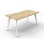 Deluxe Rapid Infinity 3 Person Single Sided Workstation - With Screen_x000D_
Natural White Melamine and White Powder Coat | Worksurface With 410mm W x 50mm D Scallop Cable Access | 4500mm W x 780mm D x 730mm H (Overall), 1500mm W x 750mm D x 730mm H (Per Default Vendor