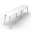 Deluxe Rapid Infinity 5 Person Single Sided Workstation - With Screen_x000D_
Natural White Melamine and Black Powder Coat | Worksurface With 410mm W x 50mm D Scallop Cable Access | 6000mm W x 780mm D x 730mm H (Overall), 1200mm W x 750mm D x 730mm H (Per Default Vendor